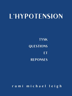 cover image of L'hypotension